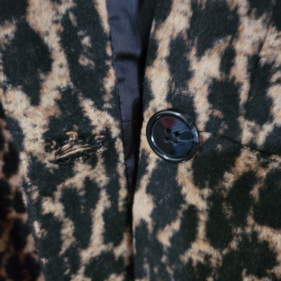 Torrid Leopard Woolen Driving Coat - Picture 5 of 8